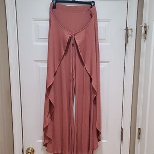 FP Beach Palazzo Wing Tie Pants Size L